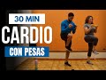 CARDIO sin saltos CON PESAS 🔥 rutina de ejercicios para bajar de peso rápido en casa  30 minutos