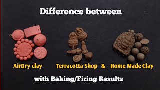 Airdry vs shop clay vs home made clay |Terracotta jewellery Making Clay Differences |  Clear doubts