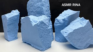 ASMR baking soda crunchy blue chunks