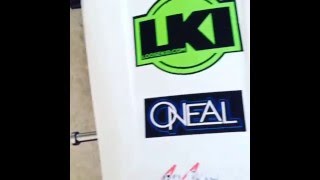 LKI MR2 HELMETS and more stickers on a crf250l