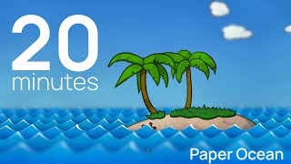 Relaxing tropical island.🌴🌊 Ambient sound. 😴 20 Minutes. Paper Ocean. Currently Free app.