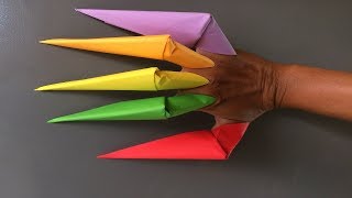 How to make: Origami Paper Claws (EASY) | How to Make the Easiest Paper Claws | Easy Origami Claws