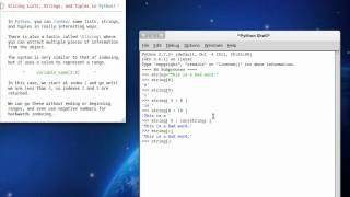 Python 24 Slicing Lists, Strings, and Tuples