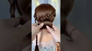 Hermoso Peinado con trenza  #peinados #peinadosfaciles #hair #shortsviral