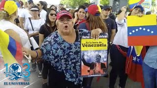 Exiliados venezolanos protestan contra Maduro en Florida