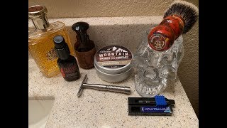 Blackland- Vector Razor, Rocky Mountain Barber Co. DS Cosmetic Badger, Sebum Purple \u0026 Safari