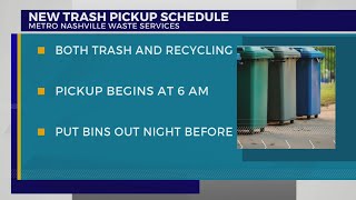 Metro Nashville trash pickup schedule changes