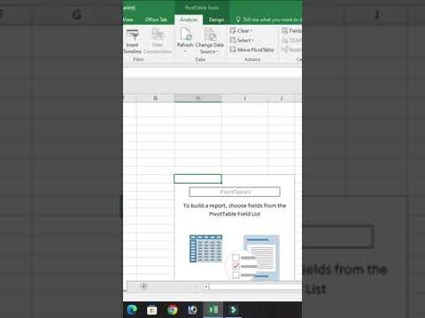 How to insert and delete pivot table in Excel  #youtubeshorts #howto #excel #shorts