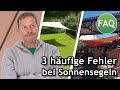 3 häufige Fehler beim Kauf & bei der Befestigung von Sonnensegeln | FAQ ☀️ Pina