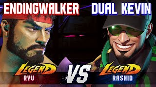 SF6 ▰ ENDINGWALKER (Ryu) vs DUAL KEVIN (Rashid) ▰ High Level Gameplay