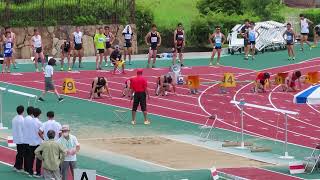 京都マスターズ陸上  M50 10組 100m 朝原宣治選手9レーン