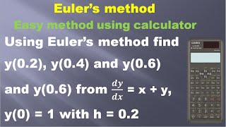 SNM | MA3251 | Unit 5 | Numerical Solution of ODE | Euler's Method using calculator|Problem in Tamil