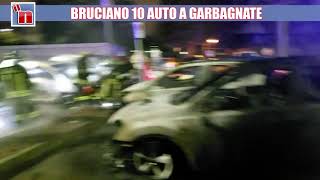 GARBAGNATE INCENDIO AUTO nel parcheggio