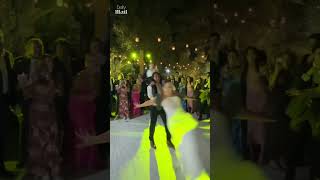 Bride and groom dance move fail