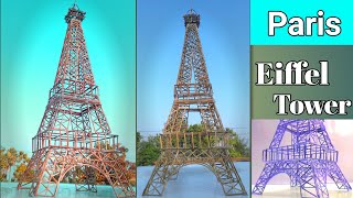 How to make Eiffel tower ll diy Eiffel tower model for school project ll paris Eiffel tower