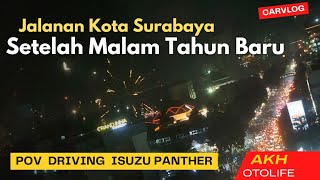 Jalanan Surabaya Sesaat Setelah Perayaan Pergantian Tahun Baru di Kota Surabaya