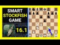 Smart Stockfish 16.1 Chess Game, Old Indian Defense, Two Knights Variation