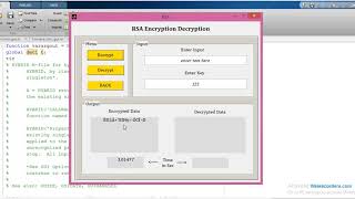 MATLAB code Encryption and Decryption of text using RSA