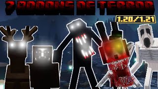 ¡TOP 7 ADDONS DE TERROR PARA MINECRAFT BEDROCK 1.20 - 1.21!