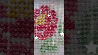 Three flower#embroidery #shine embroidery#sewing design