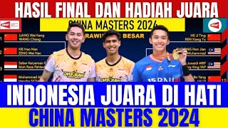 SABAR/REZA JUARAA DI HATI KAMI‼️Hasil Semua Sektor Final China Masters Hari ini..!!