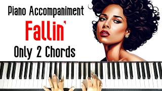 Piano Accompaniment Tutorial - Fallin (Alicia Keys) in Original Key