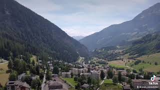 Vue de la station de Loèche-les-Bains / Leukerbad en Valais / Wallis - Switzerland