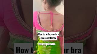 Deep neck blouse hack:Hide your brastraps when you wear a deepneck blouse. #brahack #stylehack