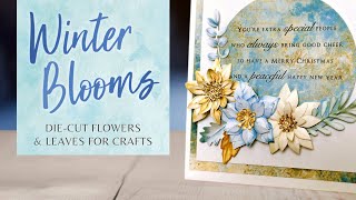 Winter Blooms Die Cut Paper Flowers For Crafts