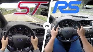 Ford Focus RS vs Focus ST ACCELERATION & TOP SPEED AutoBahn POV Drive