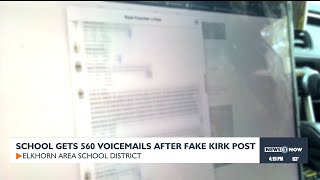 School gets 560 voicemails after fake Kirk post