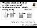 WHAT IS STACK | IMPLEMENTATION OF STACK USING ARRAY | DATA STRUCTURE