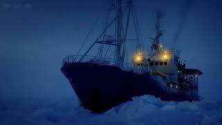 White Noise Sounds of Frozen Arctic Ocean with Polar Icebreaker Idling - Creatin