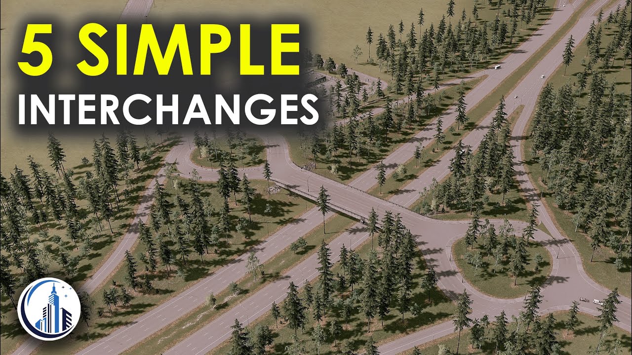 5 Super SIMPLE Interchanges For Beginners In Cities Skylines - YouTube