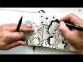 creating floral zentangle art step by step tutorial