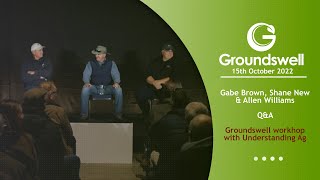 Gabe Brown, Shane New and Allen Williams – Q&A – Groundswell workshop with Understanding Ag 2022