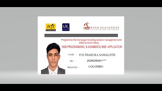 Web project task 8 | 1st year | semester 1 | Java Institute.