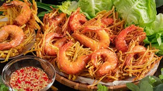 [ENG] Bánh Tôm Chiên ngon hơn cả Bánh Xèo, Công thức bột Chiên Giòn Rụm | Crispy Fried Shrimp Cakes