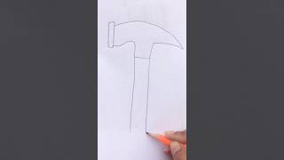 How to draw a hammer 🔨 #art #drawing