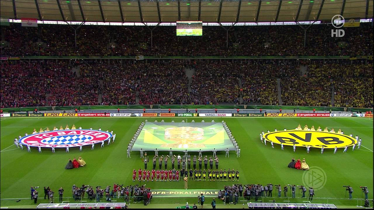 Dortmund - Bayern DFB-Pokal Finale 2014 Vorbericht Und Einlauf HD - YouTube