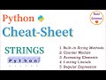 Python Strings Functions | Cheatsheet | Commands & Packages