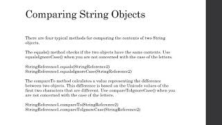 Comparing String Objects