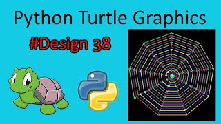 python turtle graphics tutorial || #design38 || Python graphics
