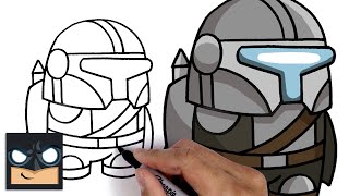 How To Draw Mandalorian Crewmate | Among Us