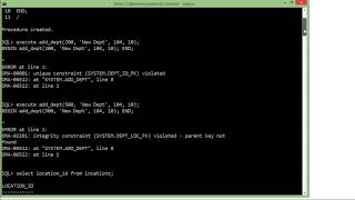 Oracle - PL/SQL - Creating Procedure