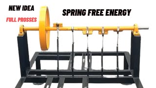How To Make Flywheel Spring Machine  Prosses Free Energy Generator With 5 Spring