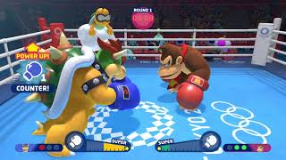 Mario an Sonic Olympics Bowser vs DK boxing