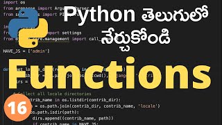 Python Functions | 16 | Python tutorials for beginners in Telugu