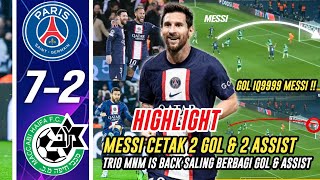 MESSI MENGGILA😱Cetak 2 Gol 2 Assist👏PSG Bantai Maccabi Haifa 7-2🔥IQ Messi 9999 Golnya Cantik Poool👍