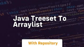 java treeset to arraylist